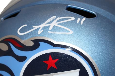 AJ Brown Autographed Tennessee Titans F S Flash Speed Helmet Beckett