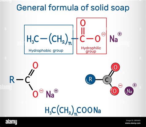 General Formula Of Solid Soap Molecule Sodium Carboxylate Rcoona It