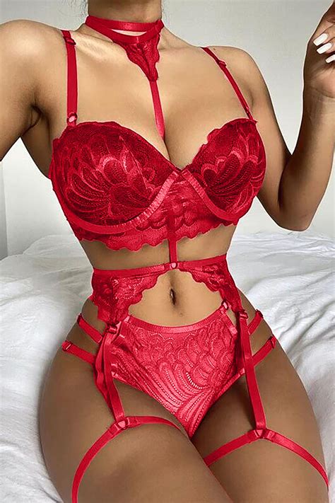 Wholesale Red Fashion Sexy Solid Patchwork Lingerie K31525 3 Online