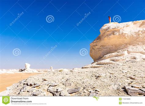 The White Desert At Farafra In The Sahara Of Egypt Stock Photo Image