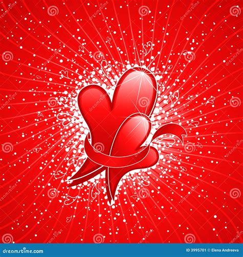 Abstract Valentine Background With Heart Stock Vector Illustration