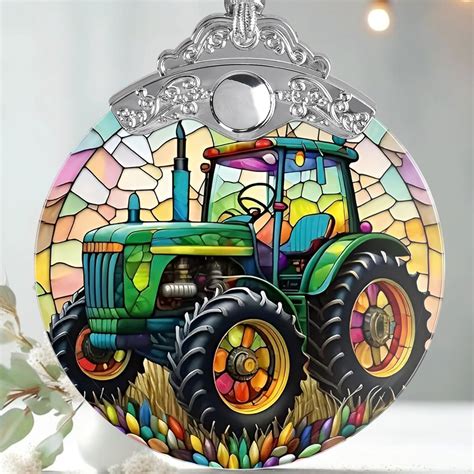 Amazon.com: Jocidea Christmas Ornament, Tractor Christmas Decor ...