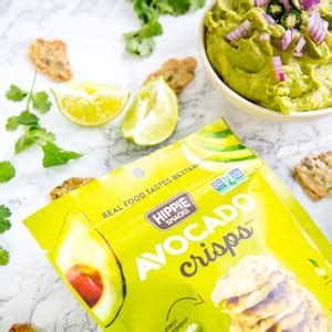 Hippie Snacks Gluten Free Non GMO Avocado Crisps Guacamole 4 X 70