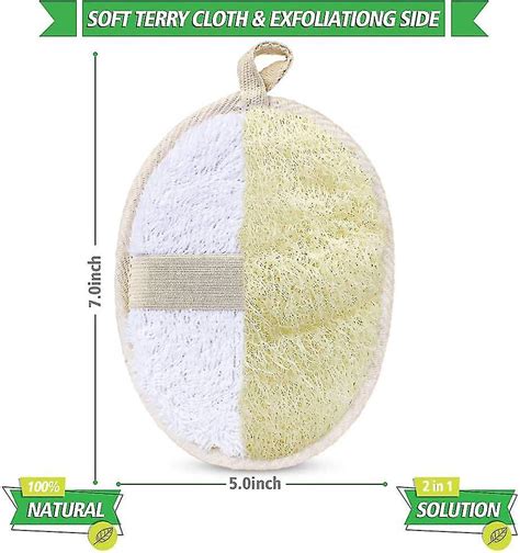 Packs De Tampons Ponges Exfoliants Luffa Mat Riaux Naturels Luffa