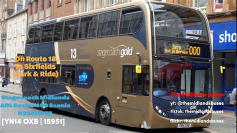 Stagecoach Midlands ADL Enviro 400 Scania N230UD ZF YN14 OXB 15951