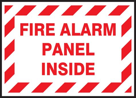 Fire Alarm Panel Inside Safety Label Lfxg544