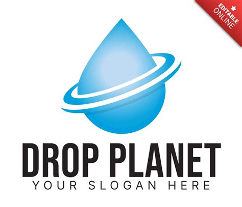 Drop Planet Colorful Logo Design Template Free Design Template