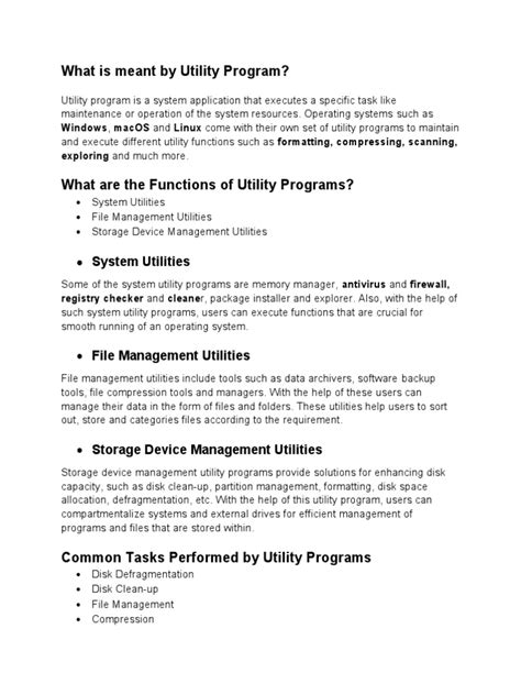 What Is Meant by Utility Program | PDF | Computer File | Malware 