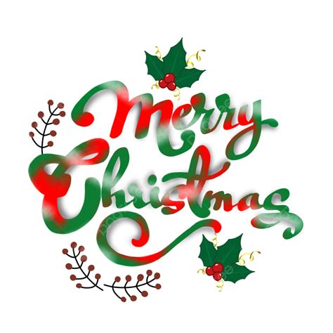 Merry Christmas Lettering Text Red And Green Gradient, Merry Christmas ...