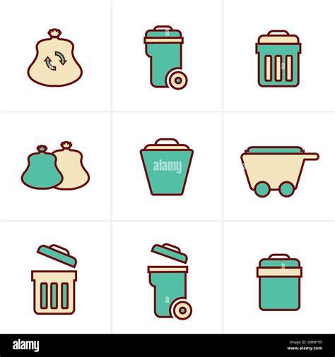 Iconos Iconos Iconos Basura Estilo Estilo Imagen Vector De Stock Alamy