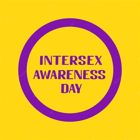 Premium Vector Intersex Awareness Day Lettering With Intersex Pride