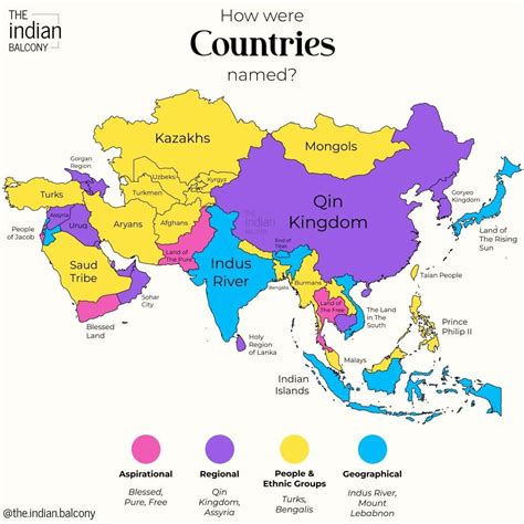 Asia Map With Countries Name - Angela Maureene