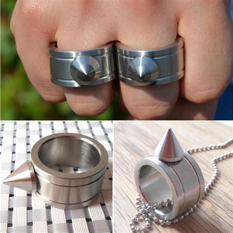 Self Defense Ring Shocker Product Survival Ring Tool Pocket Women Self