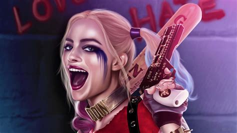 Download The Unconventional Love Of Joker And Harley Quinn Wallpaper