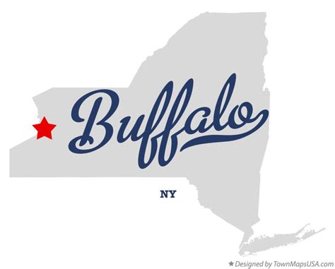 Map of Buffalo, NY, New York