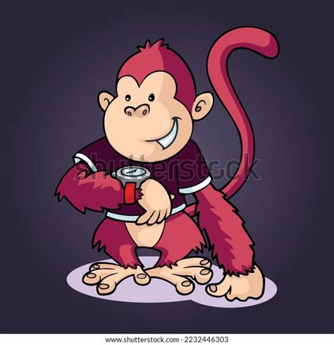 Cute Monkey Man Cartoon Vector Pro Stock Vector Royalty Free