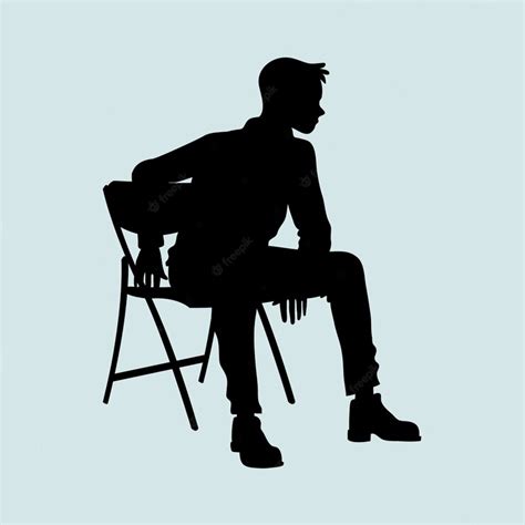 Free Vector | Flat design person sitting silhouette