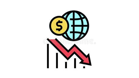 Crisis Econ Mica Mundial Color Icono Animaci N Metrajes V Deo De