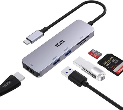 Amazon Iczi Usb C Usb C K Hdmi Usb A Gbps Sd Tf