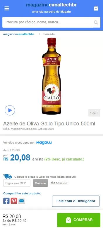 Azeite De Oliva Gallo Tipo Nico Ml Canaltech Ofertas