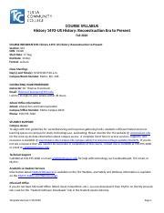 FinalSyllH1F20 2 Docx COURSE SYLLABUS History 1493 US History