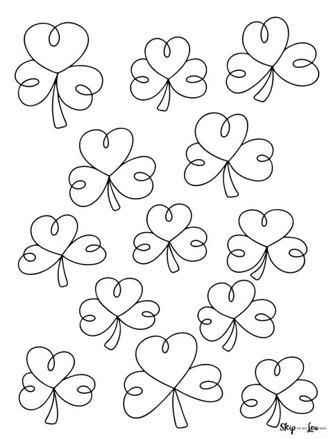 Shamrock St Template Kids Printable Coloring Irish Patrick Pages