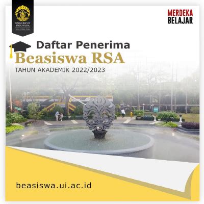 Penerima Beasiswa Rsa Tahun Akademik Direktorat Kemahasiswaan