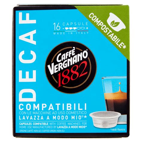 Caffè Vergnano 1882 Decaf Capsule Compatibili Lavazza a Modo Mio