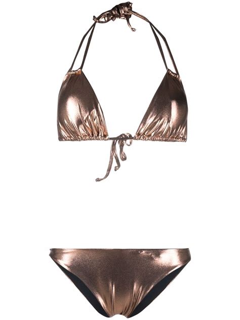 Antonella Rizza Mini Sey Metallic Bikini Farfetch