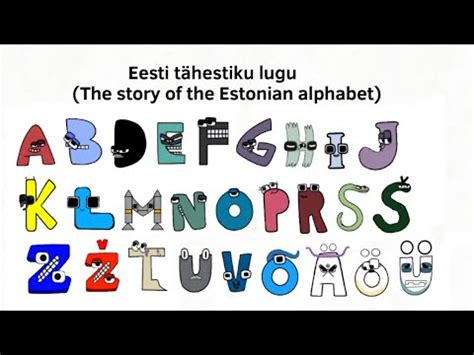 My Estonian alphabet lore set #Estonian - YouTube