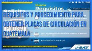 Requisitos y procedimiento para obtener placas de circulación en