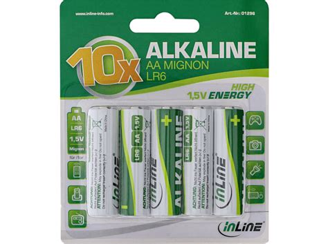 INLINE InLine Alkaline High Energy Batterie Mignon AA 10er Blister