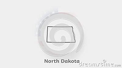 North Dakota State Of Usa Animated Map Of Usa Showing The State Of