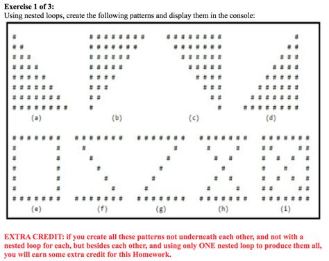 Solved Use Nested Loops To Display The Following Patterns Cheggcom Images