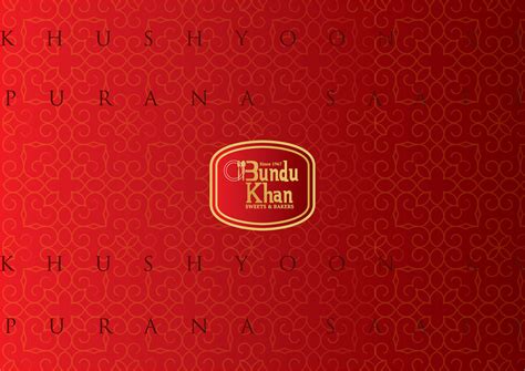 bundu khan sweets bakers  packaging behance