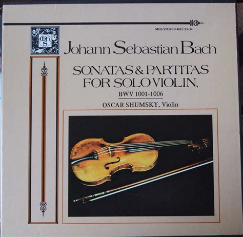 Popsike Bach Sonatas Partitas For Solo Violin BWV 1001 1006