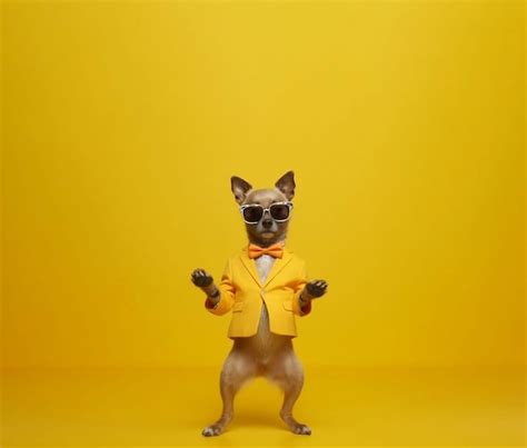 Premium AI Image | Dog dancing on a party Happy dog day party