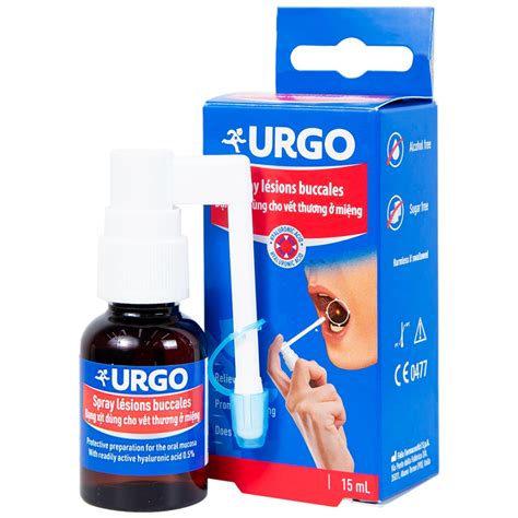 Urgo Spray Lesions Buccales Xịt Trị Vết Thương Loét ở Miệng 5ml