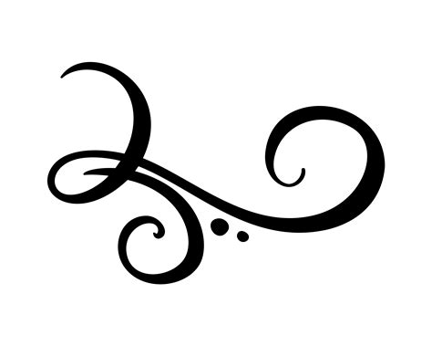 Elegant Vintage Divider Swirl Or Corner Flourish 374778 Vector Art At