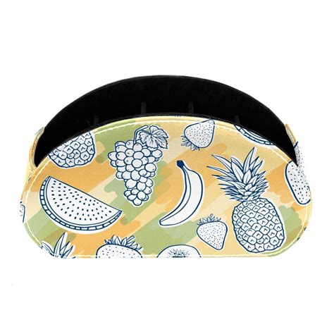 Ownta Hand Drawn Tropical Fruits Pattern Pattern Pvc Leather Brush