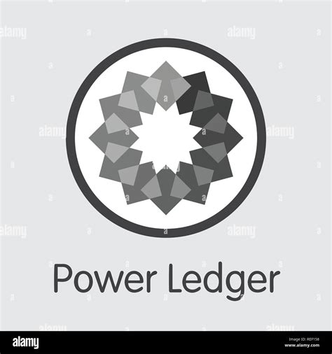 POWR Power Ledger The Logo Of Coin Or Market Emblem Stock Vector