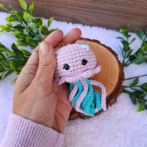 Chaveiro Mini Água Viva Amigurumi Elo7 Produtos Especiais