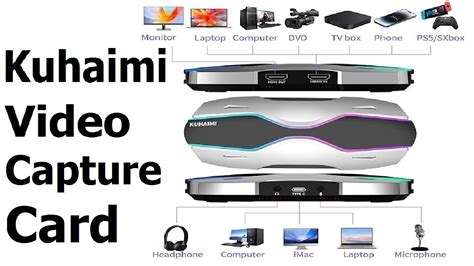 Kuhaimi Capture Card 4K HDMI Video For Streaming And Gaming Recording