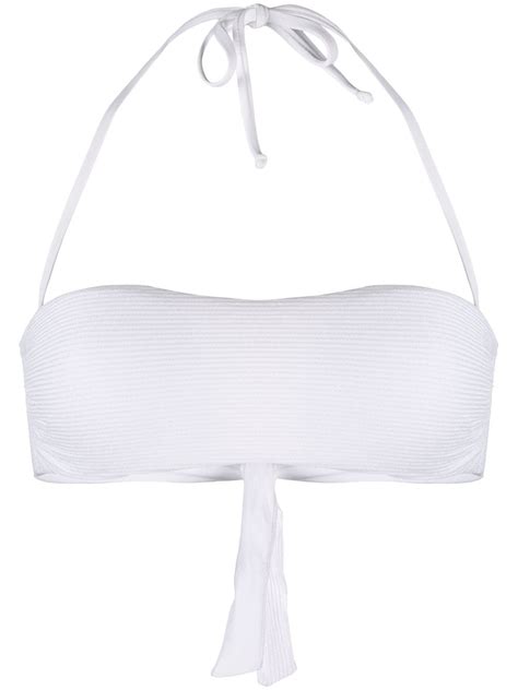 Fisico Reversible Halterneck Bandeau Bikini Top In White ModeSens