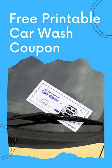 Free Printable Car Wash Coupon For Kids Adore Them Parenting