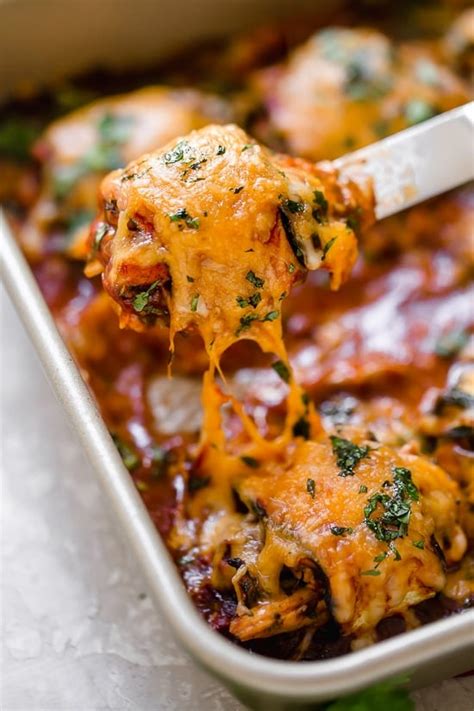 Low Carb Chicken Enchilada Roll Ups