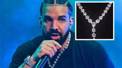 Drake’s new diamond necklace is made from 42 engagement rings he once ...