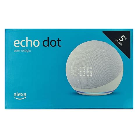 Echo Dot 5ª Geração Relógio Alexa Branca