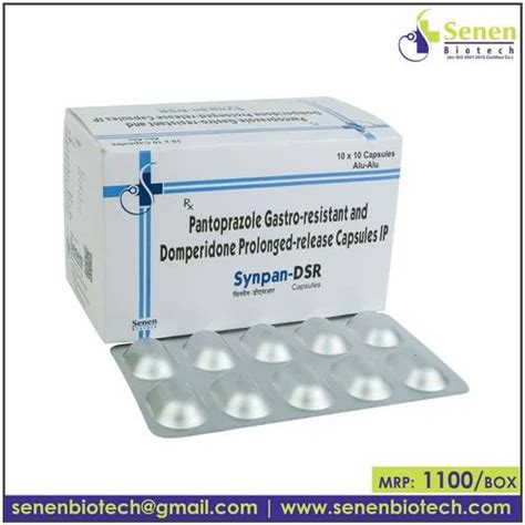 Synpan Dsr Pantoprazole 40mg Domperidone 30mg Sustained Release Capsule Pack Size 10 By 10 At