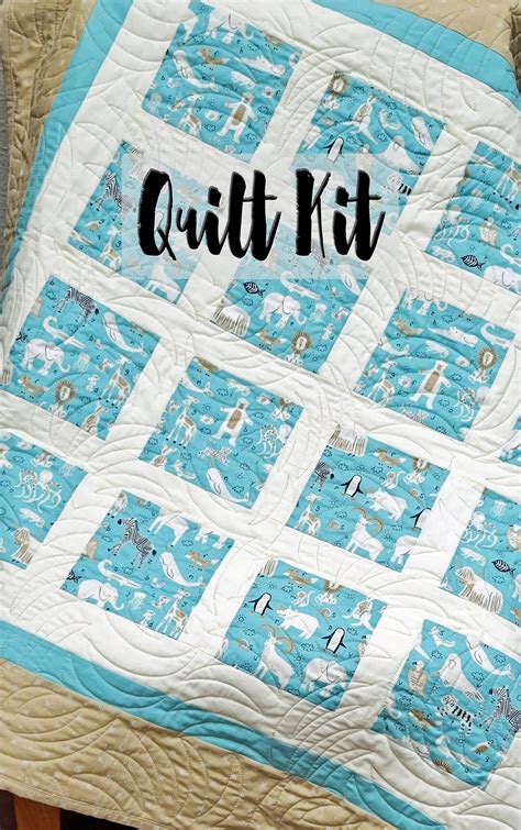 Baby Quilt Kit, Easy Quilt Kit, Beginner Quilt Kit, DIY Quilted Baby ...